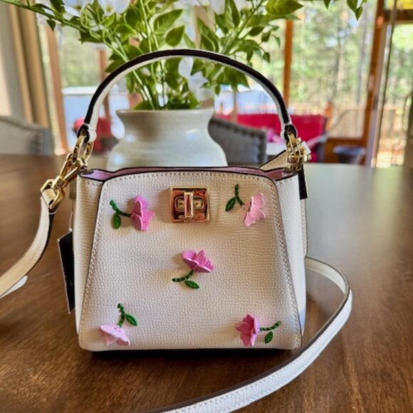 Kate Spade New York Phoebe Applique Mini Top Handle Crossbody - Meringue Multi